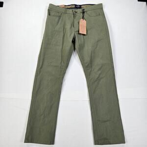 NWT Across The Pond Slim Fit Stretch Signature‎ Line Olive Pants Men's Size 36